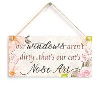 Our Cat’s Nose Art Window Sign, Cat Lover Humour