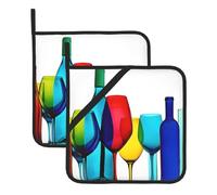 Our Cocktail Glasses And Wine Bottles Heat-Resistant Pot Mat Is The Perfect Companion For Your Kitchen And Dining Table