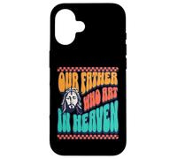 Our Father Who Art In Heaven Fun God Retro Font Jesus Love Case for iPhone 16