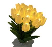 our fave 15PCS Warm White LED Tulips Night Lights Flexible Stems Indoor Outdoors Decoration Dimmable Blossomy Night Lamps Battery Operated Flower Lights