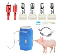 our fave 5PCS Farm Creature Drinking Nipples Set with Stainless Steel Nozzles and PVC Pipe Accessories Easy Install Swine Waterer