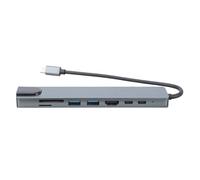 our fave Aluminum 8/5 In 1 Type C Hubs With USB A USB C 4K Video Output And Fast Data Transfer For Work And Play Hubs
