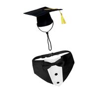 our fave Dog Graduation Cap with Bow Tie Yellow Tassels for Small Pet in Celebration Event Easy Wear Tassels Bow Tie