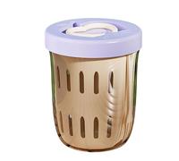 our fave Double Layer Salad Cup With Drainage Base Portable Fruit Container With Handle And Sealed Lid For Office Outdoor Picnics