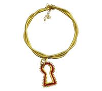 our fave Enameled Hollow Pendant Collar Necklace Multi-Layer Twisted Clavicle Chain Accessory for Women Geometric Pendant Collar