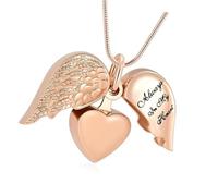our fave Everlasting Pet Ashes Necklace Heart Wing Design Cremation Jewelry for Keepsakes Pet Necklace
