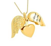 our fave Everlasting Pet Ashes Necklace Heart Wing Design Cremation Jewelry for Keepsakes Pet Necklace