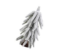 our fave Holiday Tree Decor with Snow-Dusted Cedar Branches Wood Base Christmas Tree for Indoor Tabletop and Shelf Display Winter Decor
