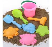 our fave Kids Beach Play Items 8 Piece Set Easy to Carry Sand Tools with Bucket Shovel and Mold Season Beach Accessories