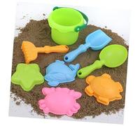 our fave Kids Beach Play Items 8 Piece Set Easy to Carry Sand Tools with Bucket Shovel and Mold Season Beach Accessories