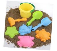 our fave Kids Beach Play Items 8 Piece Set Easy to Carry Sand Tools with Bucket Shovel and Mold Season Beach Accessories