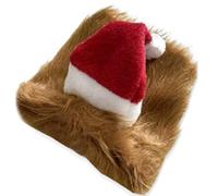 our fave Lions Wigs Santa Hat Dog Christmas Costume Beard Fabric Holiday Dress for Pet Gatherings Pet Lions Wigs Christmas Hat