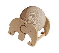 our fave Natural Teaser Board Toy Scratcher Ball with Rotating Design and Stable Wooden Base for Indoor Engagement Pet Scratcher Board