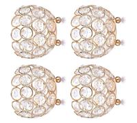 our fave Octagonal Crystal Holders, Hollow Design, 4PCS, Gold | Decorative Metal Crystal Tealight Holders Bowls Ornaments 4PCS Hollow Design Suitable for Tabletop Centerpiece