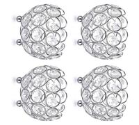 our fave Octagonal Crystal Holders, Hollow Design, 4PCS, Silver | Decorative Metal Crystal Tealight Holders Bowls Ornaments 4PCS Hollow Design Suitable for Tabletop Centerpiece