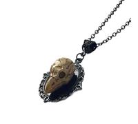 our fave Ornate Frame Necklace | Dark Pendant Clavicle Chain, Gothic Alloy Chain Accent for Outfit Wear, Concert Looks, Layering