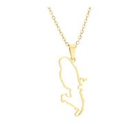our fave Stylish Hollow Out Martinique Map Pendant Necklace Adjustable Length Clavicle Chain Accessory for Everyday Wear Geometric Pendant Necklace