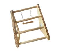 our fave Sustainable Wooden Chicken Perch Including Sparkling Observation Panel for Fun 20x23x18cm Chicken Behavior Enrichment