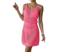 our fave V Neck Hollow Out Beach Cover Up Dress Quick Dry Polyester Fabric Design for Daily Beachwear Strappy Dress