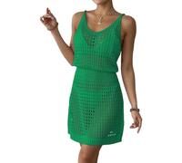 our fave V Neck Hollow Out Beach Cover Up Dress Quick Dry Polyester Fabric Design for Daily Beachwear Strappy Dress
