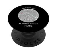 Our First Chapter - Paris City Map Design, France PopSockets Adhesive PopGrip