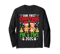 Our First Christmas as Mr and Mrs 2025 Gingerbread Couples Long Sleeve T-Shirt
