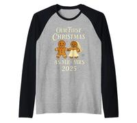 Our First Christmas as Mr and Mrs 2025 Newlywed Matching Raglan Baseball Tee