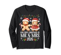 Our First Christmas As Mr and Mrs 2026 Gingerbread Couples Long Sleeve T-Shirt