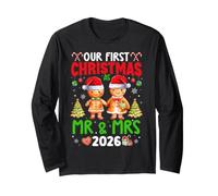 Our First Christmas as Mr and Mrs 2026 Gingerbread Couples Long Sleeve T-Shirt