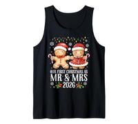 Our First Christmas As Mr and Mrs 2026 Gingerbread Couples Tank Top