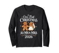 Our First Christmas as Mr and Mrs 2026 Newlywed Couples Long Sleeve T-Shirt