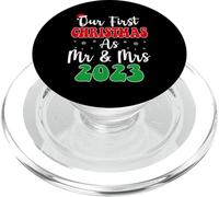 Our First Christmas As Mr And Mrs Funny Couple Wife Husband PopSockets PopGrip for MagSafe