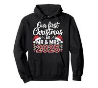 Our First Christmas As Mr & Mrs 2025 Couple Pajamas Matching Pullover Hoodie