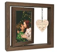Our First Christmas as Mr & Mrs 2025 Wood Wedding Photo Frame Gifts for Bride and Groom Couple, 1st Married Christmas Mr & Mrs Frame - Display Two 15x10 CM