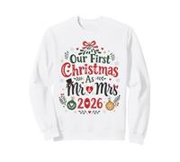 Our First Christmas As Mr & Mrs 2026 Newlywed Couple Sweatshirt