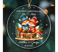 Our First Christmas As Mr & Mrs Crimbo Baubles With Ribbon Crimbo Ornaments Glass Keepsake