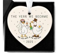 Our First Christmas Mr. and Mrs. 2026 Goose Ornament Keepsake | Hang it on the Christmas tree or display it at home as a memorable holiday decoration and keepsake