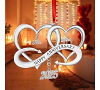 Our First Christmas Personalised Memorial Christmas Bauble Mr and Mrs Gifts Personalized Christmass Ornaments Wedding Anniversary 1st Christmass Together Gifts Interior Home Accessories