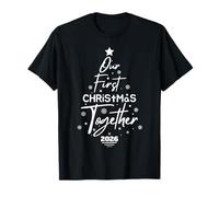 Our First Christmas Together 2026 Vintage Couples Xmas Tree T-Shirt