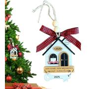 Our First Home Ornament - 2024 New House New Beginning Decor | Wooden First Home Christmas Decoration, 2D Christmas Tree House Pendant For Christmas Tree