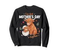 Our First Mother's Day Together Mama Fluffy Highland Cow Sweatshirt