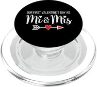 Our First Valentine's Day as Mr Mrs love Couples PopSockets PopGrip for MagSafe
