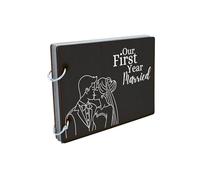 Our First Year Married: Wedding Memories and Anniversary Album with 25 Recycled Pages and Wooden Cover