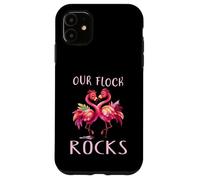Our Flock Rocks Cool Pink Bird Flamingo Lover Case for iPhone 11