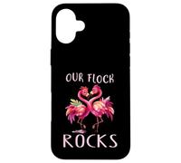 Our Flock Rocks Cool Pink Bird Flamingo Lover Case for iPhone 16 Plus