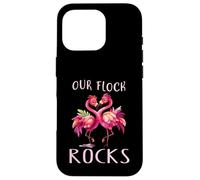 Our Flock Rocks Cool Pink Bird Flamingo Lover Case for iPhone 16 Pro