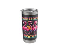 Our Flock Rocks Flamingo Summer Vacation Stainless Steel Insulated Tumbler