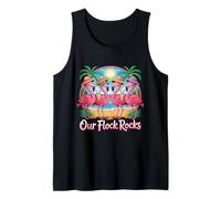 Our Flock Rocks Flamingo Vacation Summer Tank Top