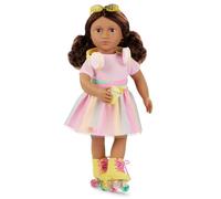 Our G Deluxe 18-inch Doll Outfit Set with Roller Skates, Pink Summer Dress and Lemonade Accessories