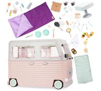 Our Generation - 18-Inch Doll Accessories - Camper Playset - 58 Pieces - Toy Vehicle with Electronics - Pretend Play 3+ Years- RV Country Cruising